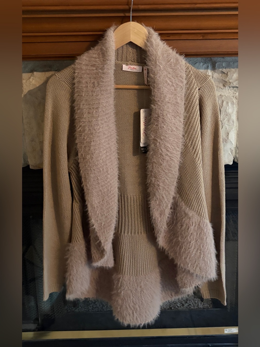 Millers Woman Cozy Shawl-Collar Open Cardigan Jacket - Taupe Size M New with Tag